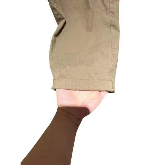 Eileen Fisher Khaki Cotton Hemp Stretch Tapered Relaxed Boho Pant Size 6 - Picture 9 of 9